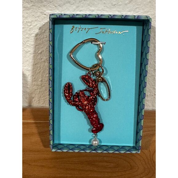 Betsey Johnson Lobster Key Chain Bag Charm NIB - Picture 2 of 4